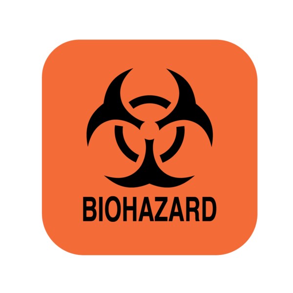 Nevs Label, Biohazard Symbol 1" x 1" MLP-0005 - main